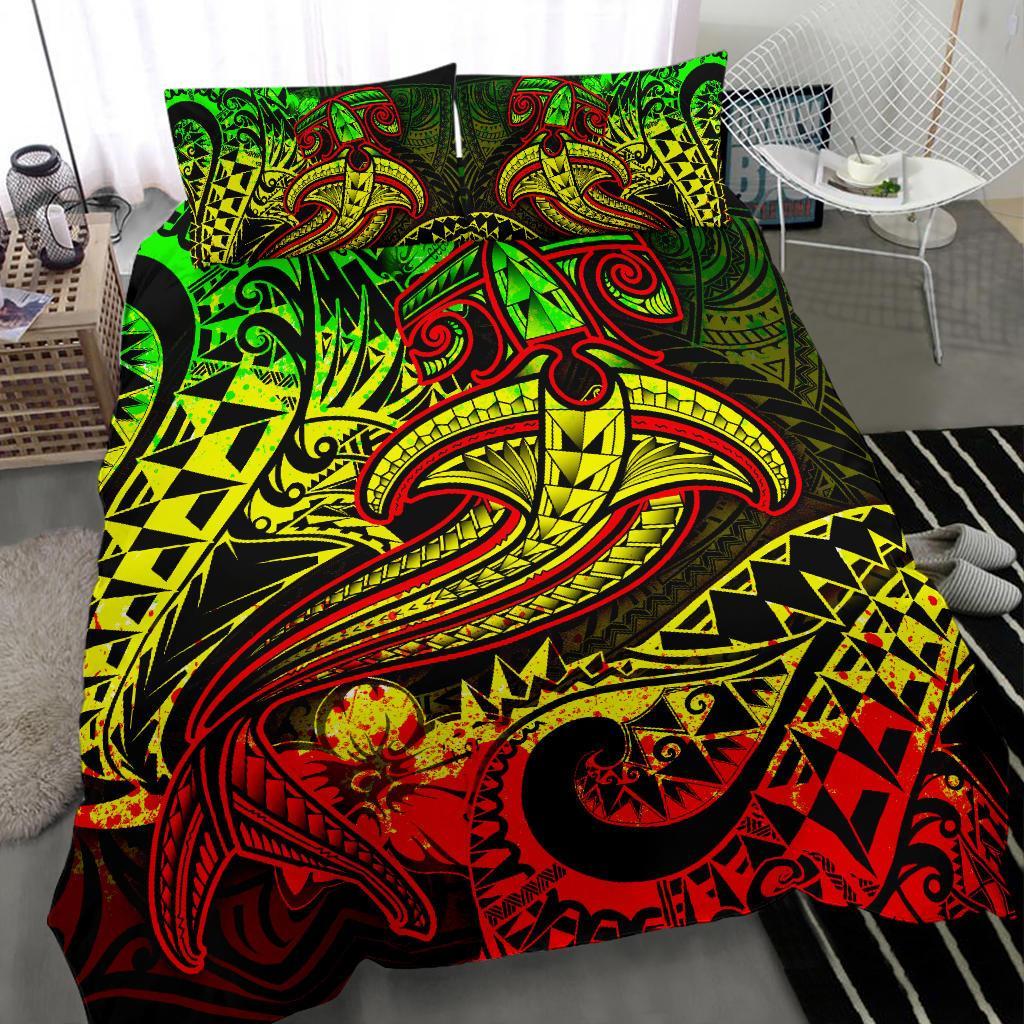 Polynesian Bedding Set - Reggae Shark Polynesian Tattoo - Polynesian Pride