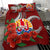 Polynesian Bedding Set - Tahiti Duvet Cover Set - Hibiscus Coat of Arm Red - Polynesian Pride