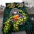 Polynesian Bedding Set - American Samoa Duvet Cover Set - Ti Leaf Lei Turtle - Polynesian Pride