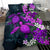 Kanaka Maoli (Hawaiian) Bedding Set - Sea Turtle Tropical Hibiscus And Plumeria Purple - Polynesian Pride