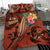 Polynesian Turtle Bedding Set - Tribal Tattoo With Hibiscus Coral - Polynesian Pride