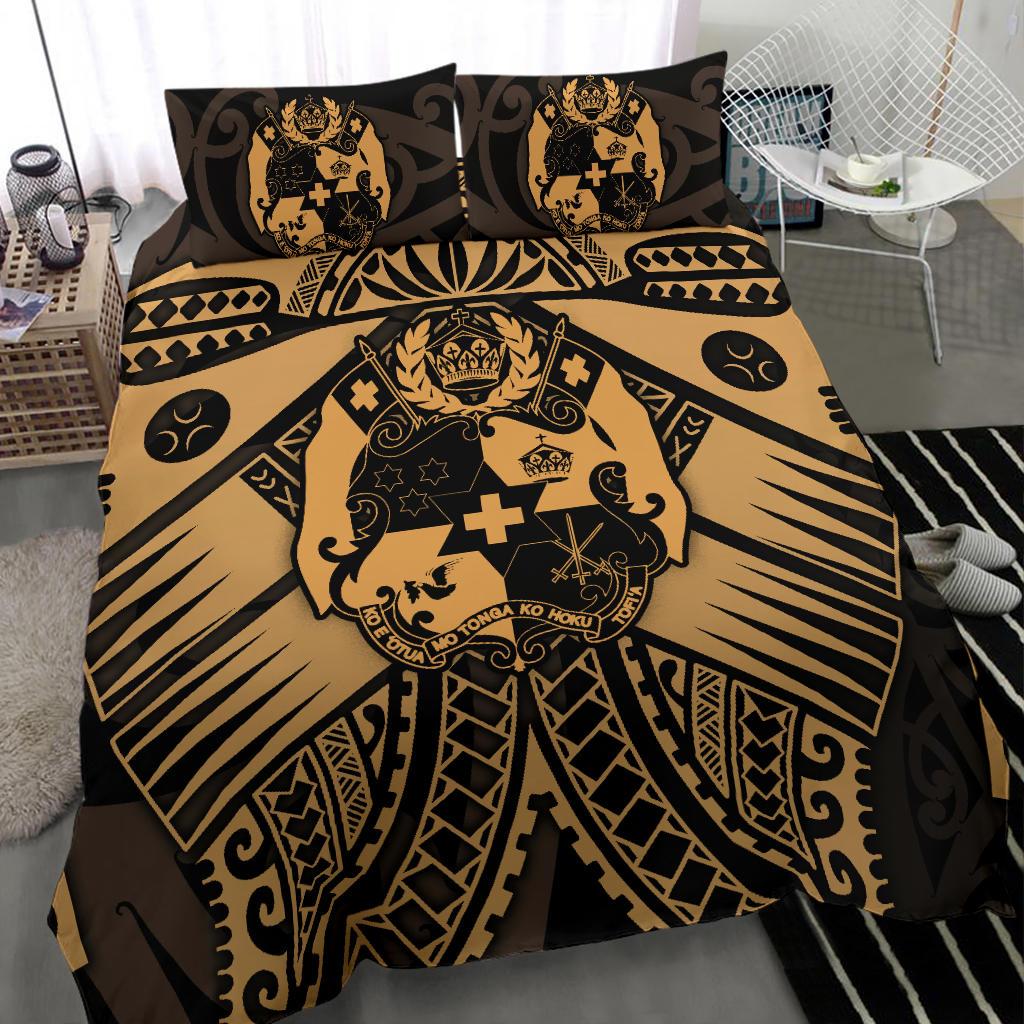 Tonga Polynesian Bedding Set - Tonga Gold Seal Polynesian Tattoo - Polynesian Pride