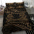 New Zealand Bedding Set Gold Manaia Maori - Silver Fern Duvet Cover - Polynesian Pride