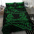 New Zealand Bedding Set Green Manaia Maori - Silver Fern Duvet Cover - Polynesian Pride