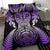 Maori Face Fern New Zealand Bedding Set Purple - Polynesian Pride