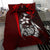 Polynesian Bedding Set - Hawaii Duvet Cover Set Red - Turtle with Hook - Polynesian Pride