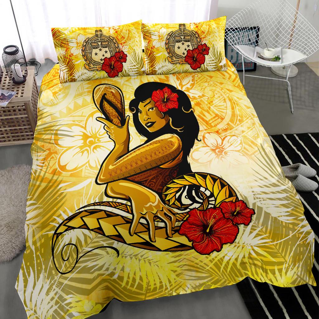 Polynesian Bedding Set - Samoa Duvet Cover Set - Samoan Girl - Polynesian Pride