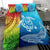 Hawaii Bedding Set - Hawaii Turtle Shark Polynesian And Sea Bedding Set - Polynesian Pride