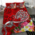 Polynesian Bedding Set - Turtle Plumeria Red Color - Polynesian Pride