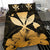 Hawaiian Kanaka Bedding Set Hibiscus Polynesian Love Gold - Polynesian Pride