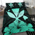 Hawaiian Kanaka Bedding Set Hibiscus Polynesian Love Turquoise - Polynesian Pride