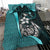 Chuuk Micronesian Bedding Set Turquoise - Turtle With Hook - Polynesian Pride