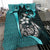 Pohnpei Micronesian Bedding Set Turquoise - Turtle With Hook - Polynesian Pride