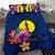 Polynesian Custom Personalised Bedding Set - New Caledonia Duvet Cover Set Floral With Seal Blue - Polynesian Pride