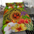 Tonga Polynesian Bedding Set - Manta Ray Tropical Flowers (Reggae) - Polynesian Pride