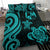 Tonga Polynesian Bedding Set - Turquoise Tentacle Turtle - Polynesian Pride