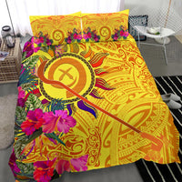 Polynesian Bedding Sets - Vanuatu Symbols With Hibiscus - Polynesian Pride