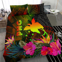 Papua New Guinea Polynesian Bedding Set - Hibiscus and Banana Leaves - Polynesian Pride