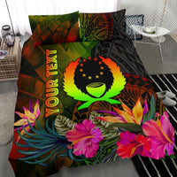 Pohnpei Polynesian Personalised Bedding Set - Hibiscus and Banana Leaves - Polynesian Pride