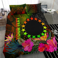 Cook Islands Polynesian Personalised Bedding Set - Hibiscus and Banana Leaves - Polynesian Pride