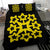 Hawaiian Bedding Set Royal Pattern - Black And Yellow - A1 Style - Polynesian Pride