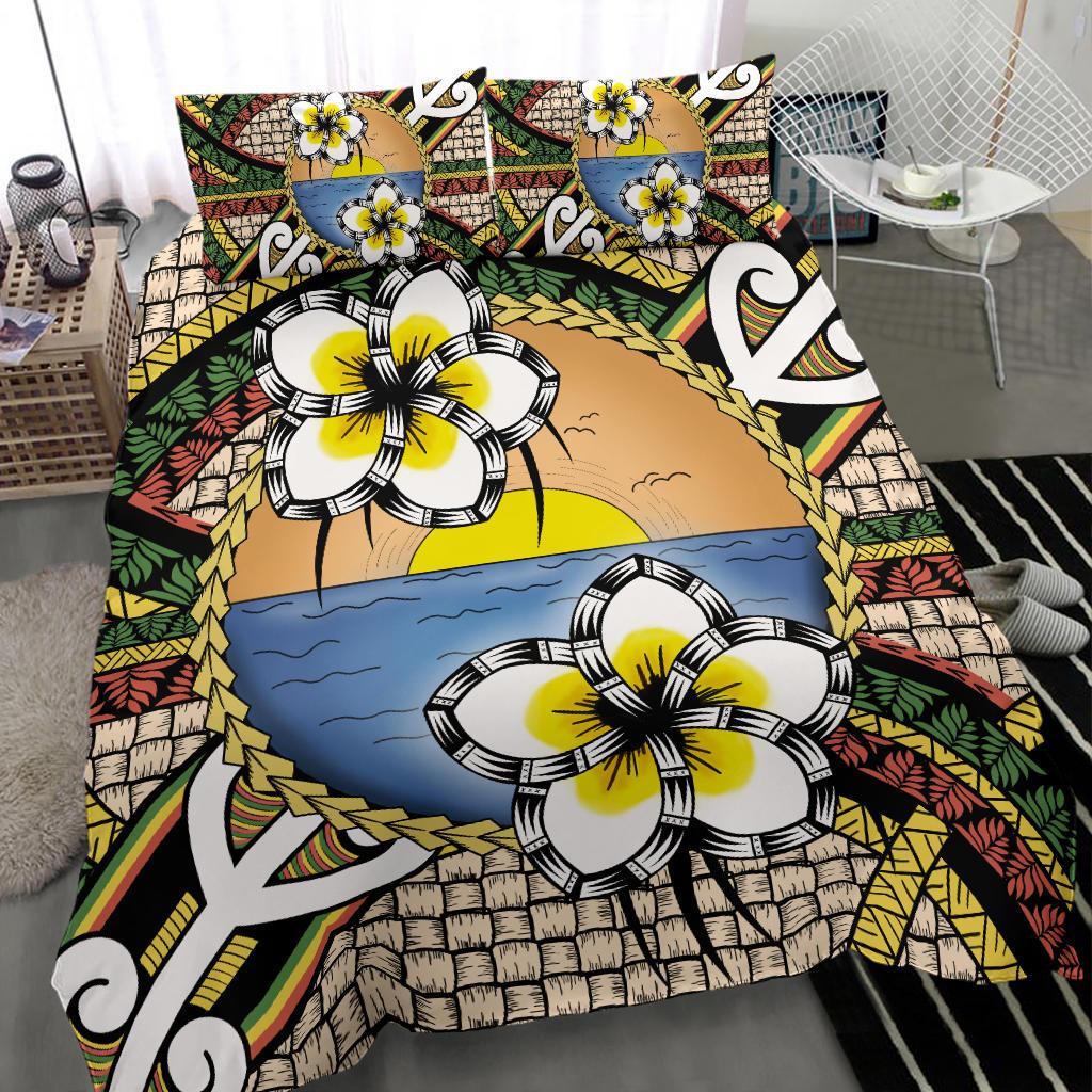 Hawaii Bedding Set - Hawaii Plumeria Pattern Limited Bedding Set - Polynesian Pride