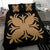 Hawaiian Bedding Set Royal Pattern - Black And Gold - A2 Style - Polynesian Pride