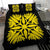 Hawaiian Bedding Set Royal Pattern - Black And Yellow - A3 Style - Polynesian Pride