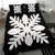 Hawaiian Royal Pattern Bedding Set - Black And White - D1 Style - Polynesian Pride