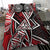 American Samoa Bedding Set - Tribal Flowers Special Pattern Red Color - Polynesian Pride