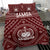 Samoa Bedding Set - Samoa Seal In Polynesian Tattoo Style (Red) - Polynesian Pride