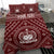 Samoa Personalised Bedding Set - Samoa Seal In Polynesian Tattoo Style (Red) - Polynesian Pride