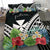 Wallis and Futuna Bedding Set - Wallis and Futuna Coat of Arms & Polynesian Tropical Flowers White - Polynesian Pride