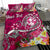 Tonga Custom Personalised Bedding Set - Turtle Plumeria (Pink) - Polynesian Pride