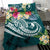 YAP Polynesian Bedding Set - Summer Plumeria (Turquoise) - Polynesian Pride