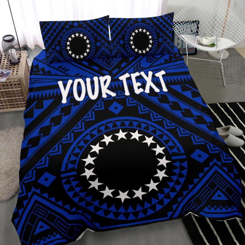 Cook Island Personalised Bedding Set - Seal With Polynesian Tattoo Style ( Blue) - Polynesian Pride