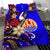 Tahiti Bedding Set - Tribal Flower With Special Turtles Blue Color - Polynesian Pride