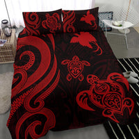 Papua New Guinea Bedding Set - Red Tentacle Turtle - Polynesian Pride