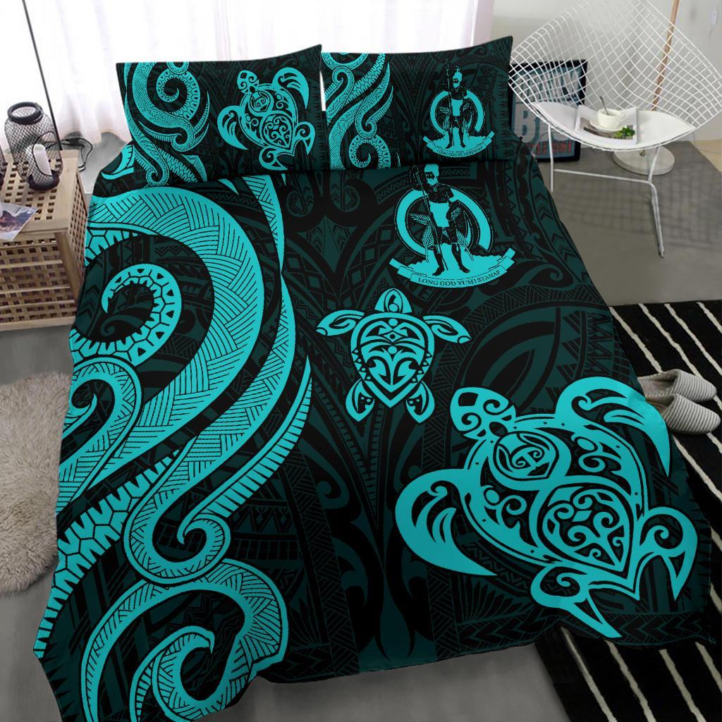 Vanuatu Bedding Set - Turquoise Tentacle Turtle - Polynesian Pride