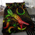 Cook Islands Polynesian Bedding Set - Turtle With Blooming Hibiscus Reggae - Polynesian Pride