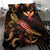 Hawaii Polynesian Bedding Set - Turtle With Blooming Hibiscus Gold - Polynesian Pride