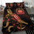 Samoa Polynesian Bedding Set - Turtle With Blooming Hibiscus Gold - Polynesian Pride