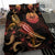 Tahiti Polynesian Bedding Set - Turtle With Blooming Hibiscus Gold - Polynesian Pride