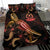 Vanuatu Polynesian Bedding Set - Turtle With Blooming Hibiscus Gold - Polynesian Pride