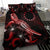 Cook Islands Polynesian Bedding Set - Turtle With Blooming Hibiscus Red - Polynesian Pride