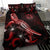 Hawaii Polynesian Bedding Set - Turtle With Blooming Hibiscus Red - Polynesian Pride