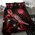 Nauru Polynesian Bedding Set - Turtle With Blooming Hibiscus Red - Polynesian Pride