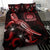 Samoa Polynesian Bedding Set - Turtle With Blooming Hibiscus Red - Polynesian Pride