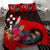 Kosrae Bedding Set - Polynesian Hook And Hibiscus (Red) - Polynesian Pride