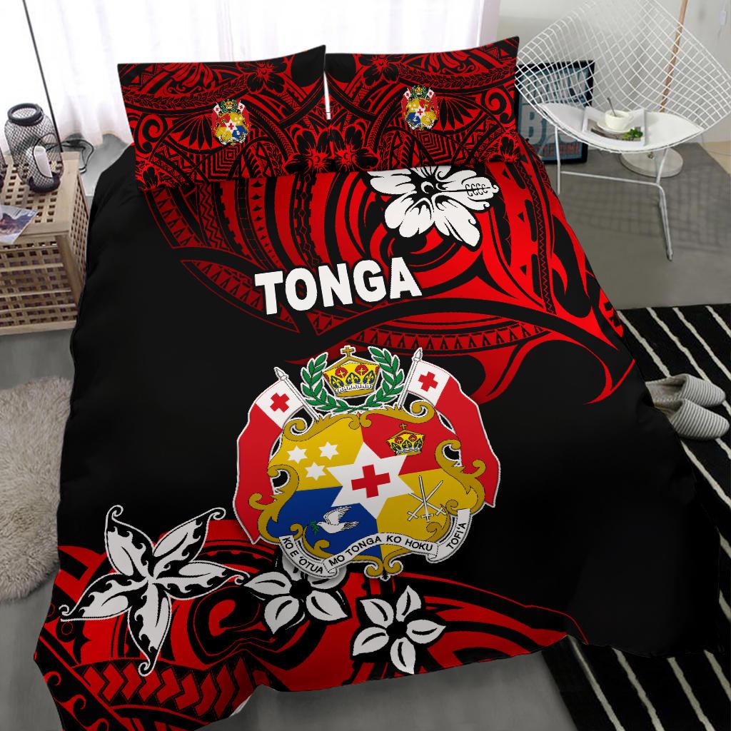 Mate Ma'a Tonga Rugby Bedding Set Polynesian Unique Vibes - Red - Polynesian Pride